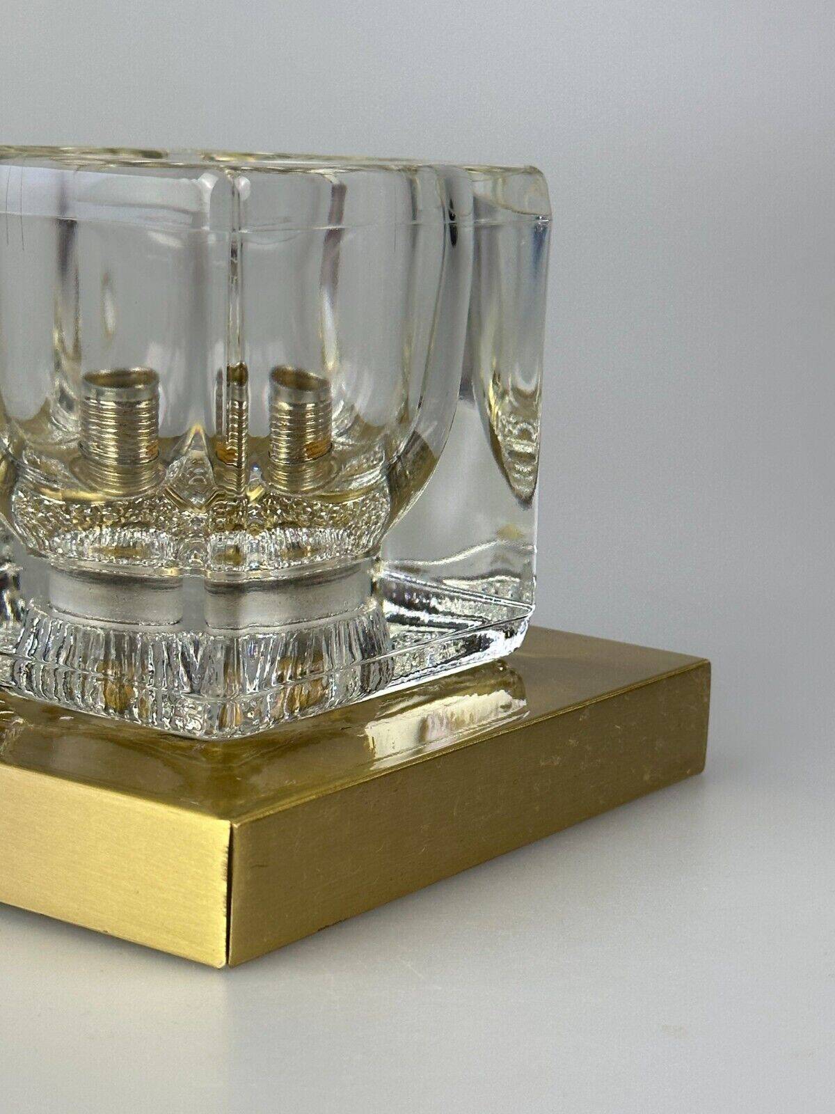 60s 70s Peill & Putzler Cube wall lamp ceiling lamp ice glass space design
