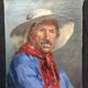 Oil on canvas "Man with red scarf" 1942 by AVRIL