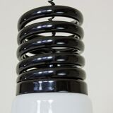Pair of suspensions form glass by S.T.L. Studio for Lamperti bulb