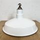Industrial White Enamel Factory Pendant Lamp from Quadrangle Mfg. Co.,1960s