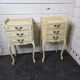 Pair of Louis XV style bedside tables with patina