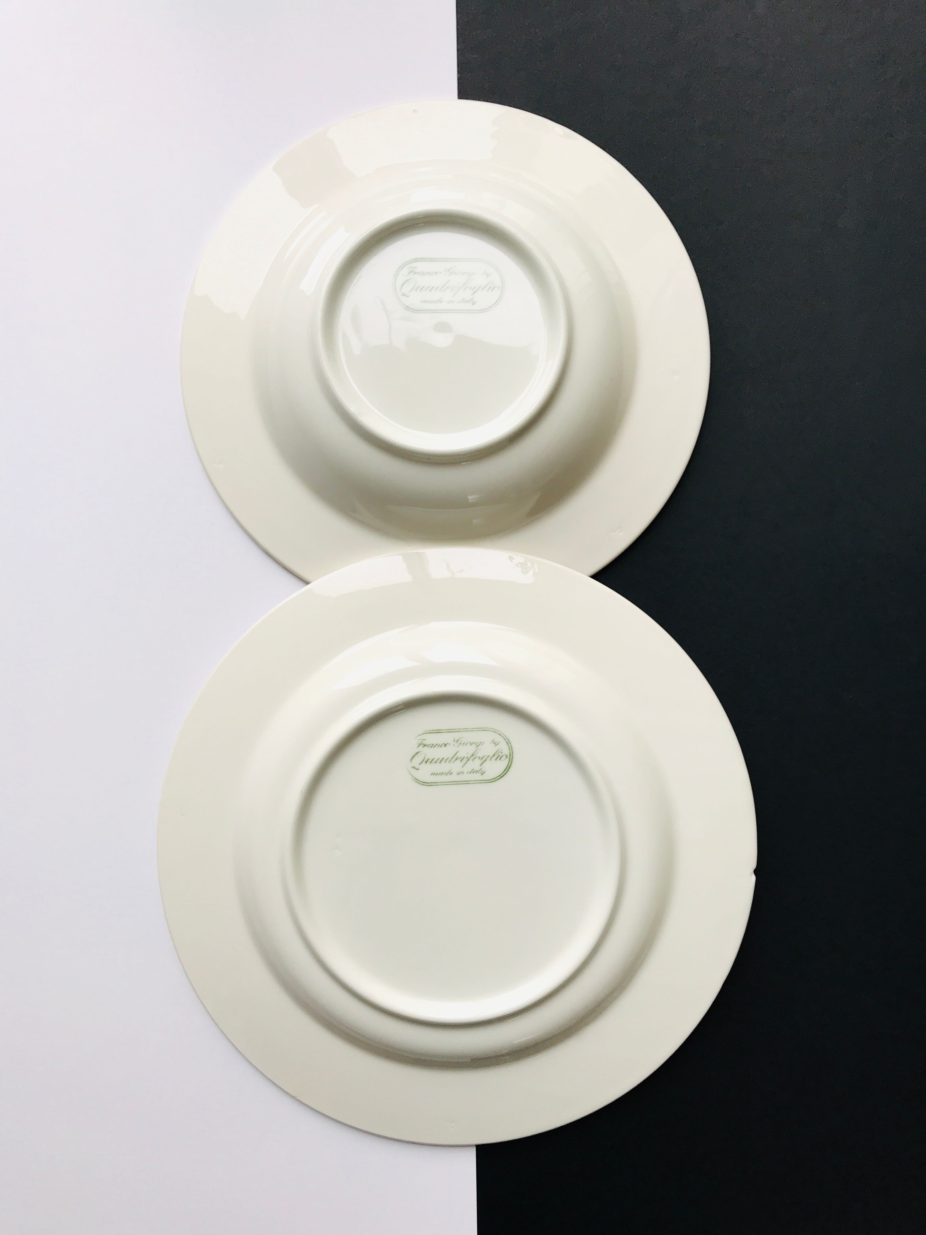 Dish and plate by Franco Giorgi by Quadrifoglio 1980