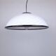 Vintage Italian pendant lamp in white and black, 1980s.