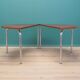 Table demi-ronde en teck, design danois, années 1970, fabricant : Bent Krogh