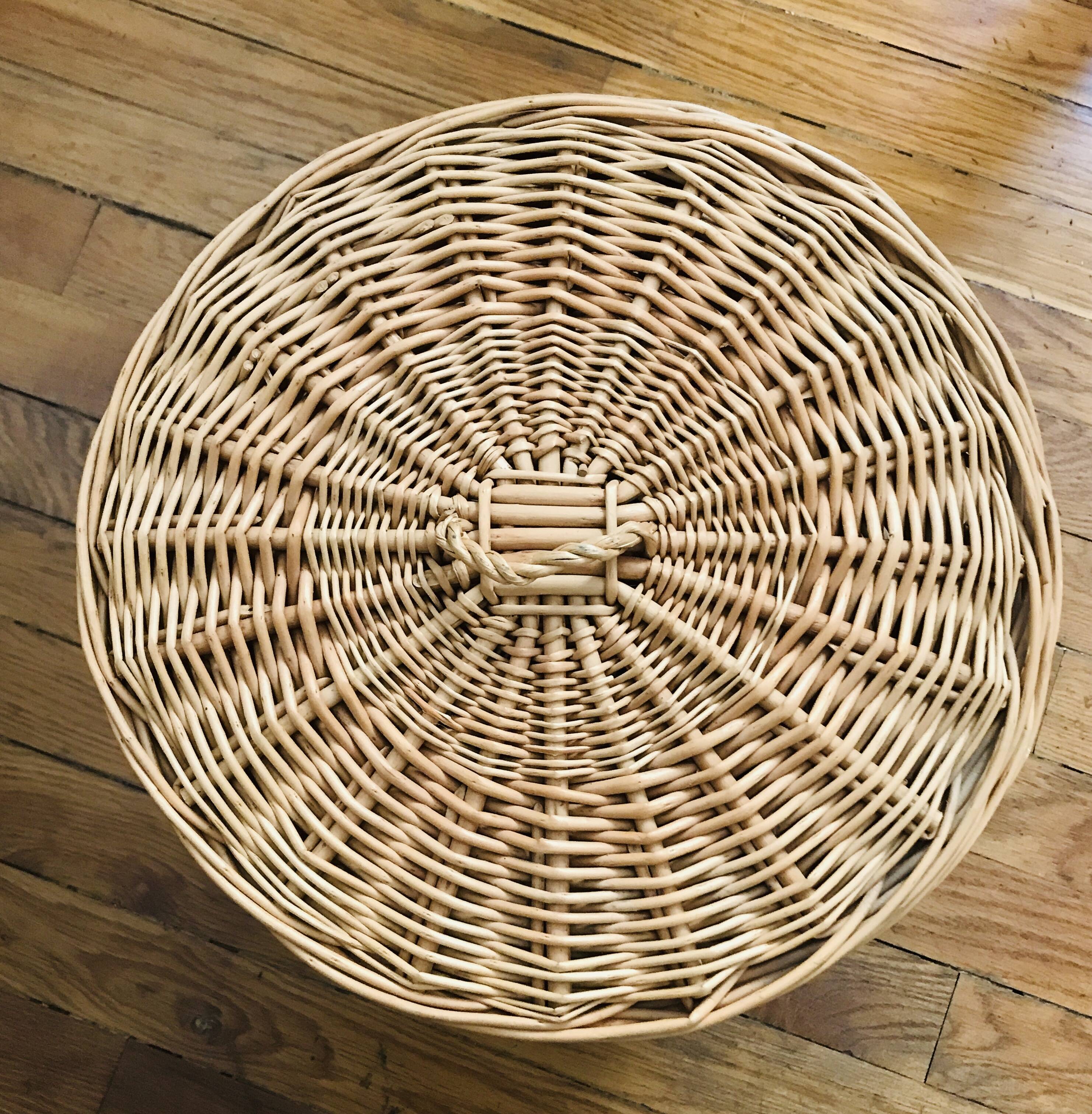 Small woven rattan basket