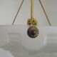 Vintage French 1930s Art Deco Gometric White Glass Ceiling Light