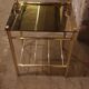 Brass and porcelain bedside table