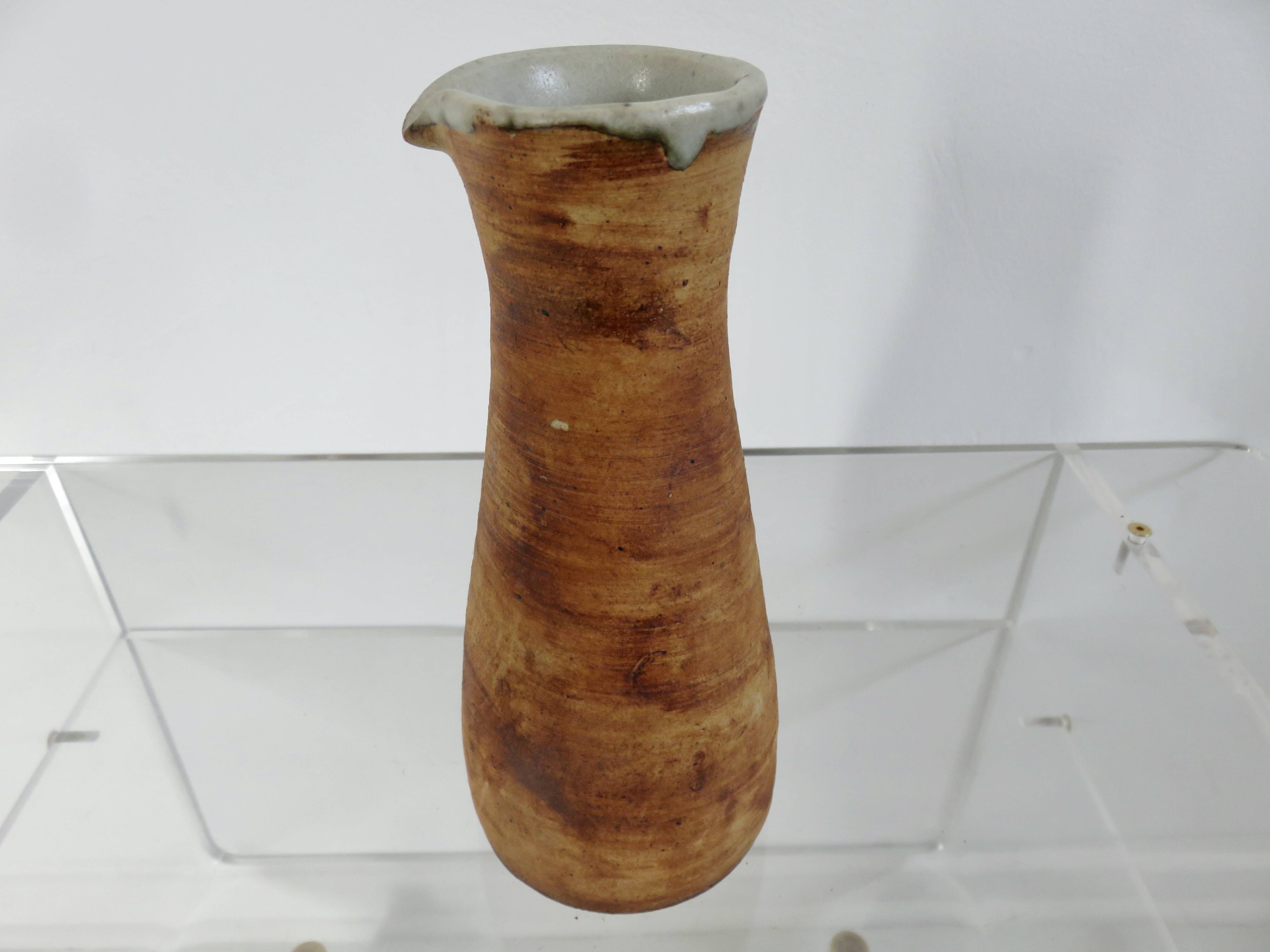Stoneware vase "poterie de la colombe" Vallauris, 50s-60s