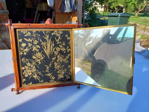 Miroir Triptyque 1876 : L.B