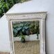 Shabby chic white patinated trumeau mirror – bevelled mirror