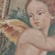 Allegory large painted tempera panel on decorative canvas 170x80 cm