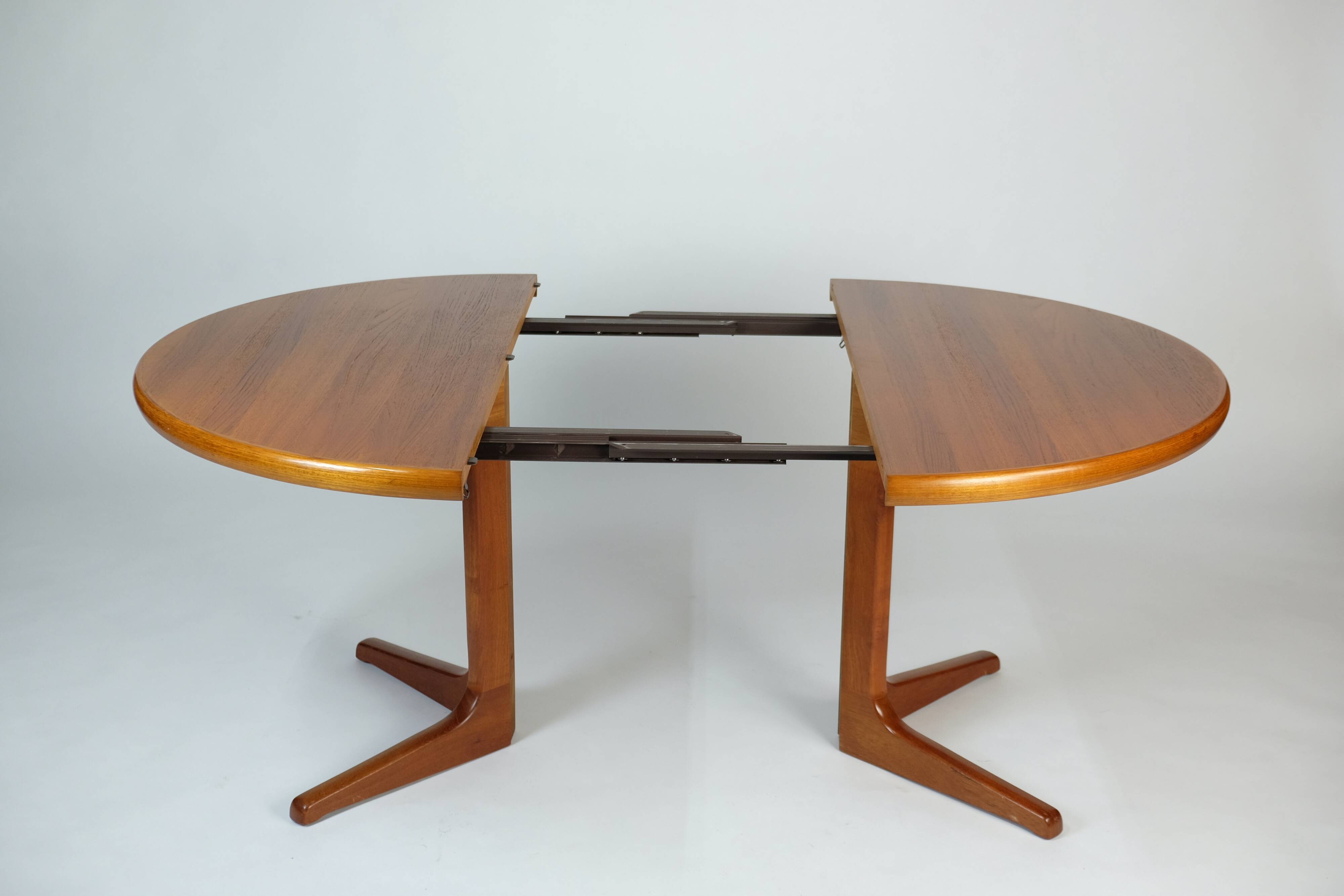 Vintage Teak Esstisch Dining Table Rund Erweiterbar Glostrup Danish Design