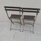 Pair folding garden chairs bistrot 1900 old