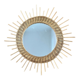 Rattan sun mirror