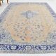 10x13 Blue & Light Orange Classic Antique Vintage Rug, 291x406Cm