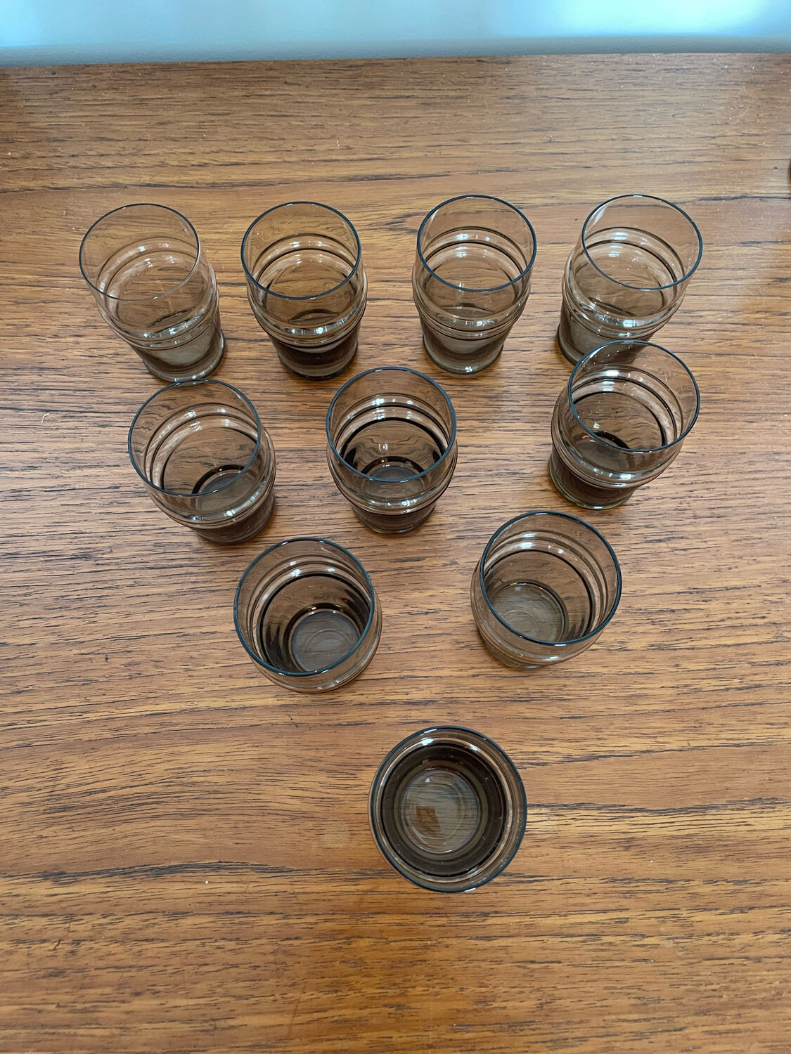 10 vintage shot glasses 70s