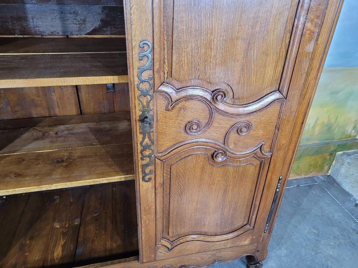 Small Louis XV wardrobe in solid oak