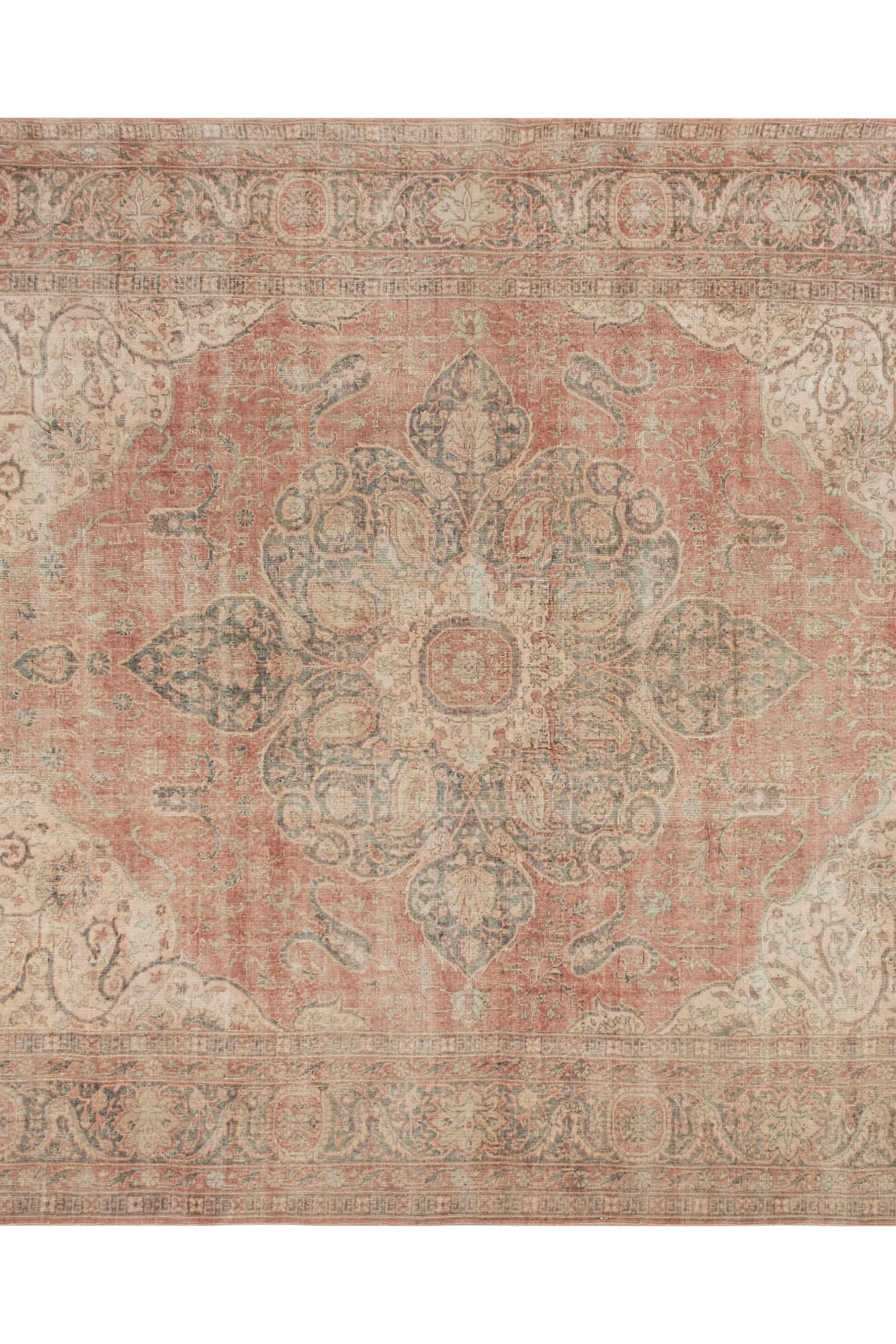 Vintage Oversize Anatolian Rug - Palace Size Tan Carpet 9'8" X 12'6"