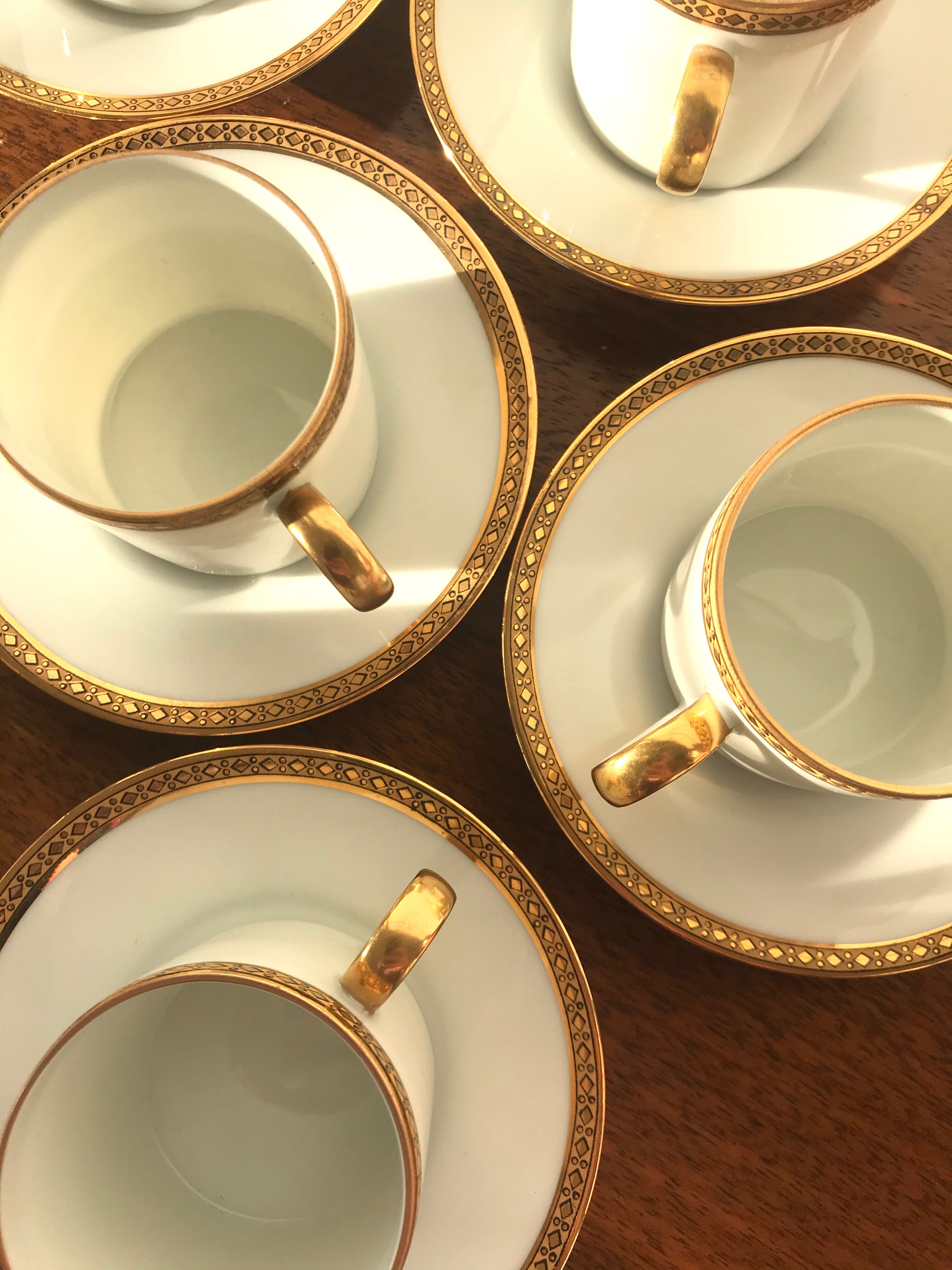 Set of 6 coffee cups and Royal Limoges cups