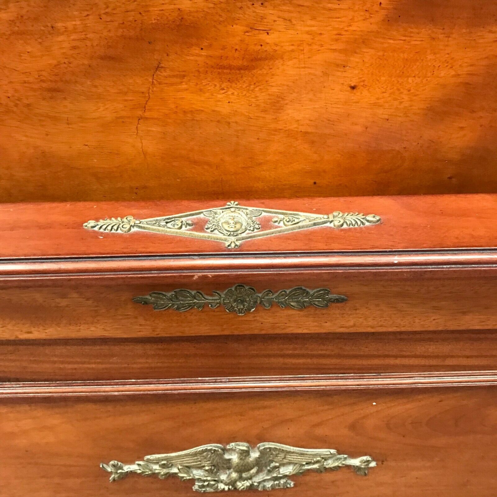 Napoleon period bed in mahogany and veneer XIX century