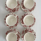 6 Johnson Brothers "Rose Chintz" English earthenware mugs