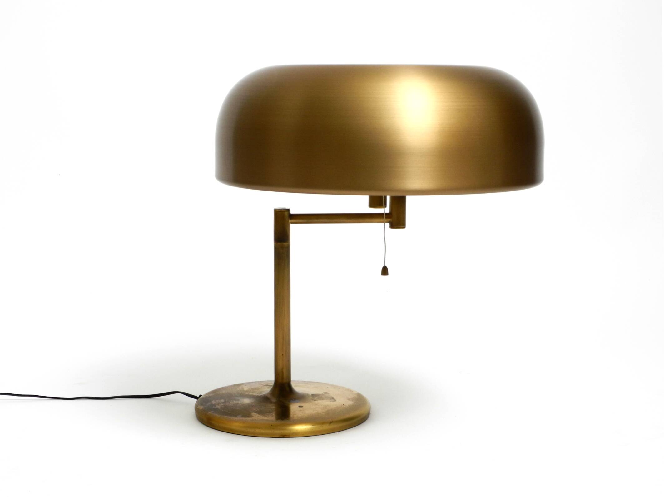 Extraordinary heavy 1960s XXL brass table lamp by Staff with a swivel joint