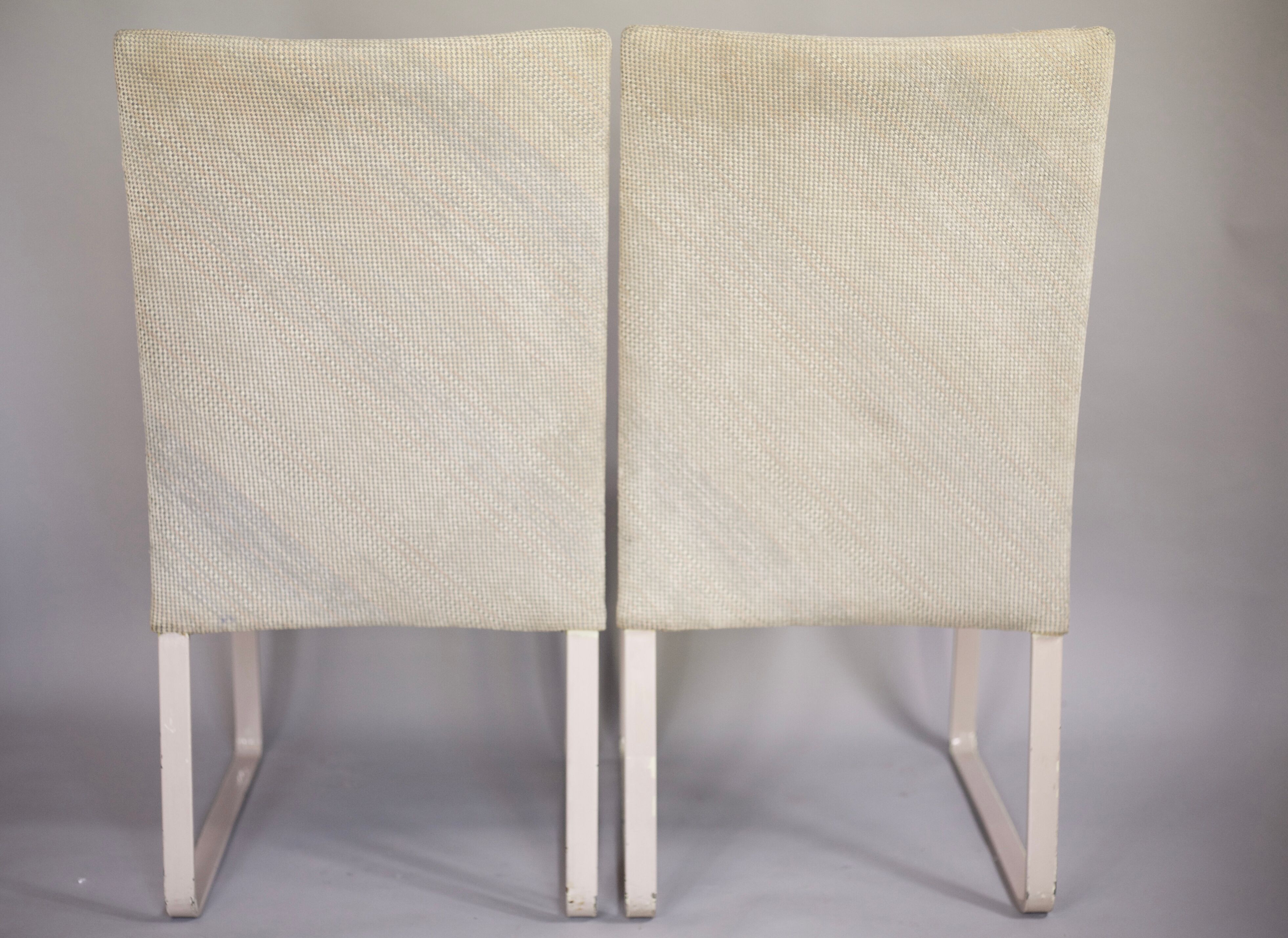 Pair of chairs by Giovanni Offredi model published by Saporiti Italy circa 1970 Ealing
