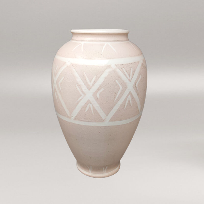 1960s Pink Vase in Ceramic by Deruta