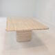 Table basse italienne en travertin, années 1980