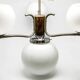 Art Deco chandelier with glass globes, Czechoslovakia, 1950s