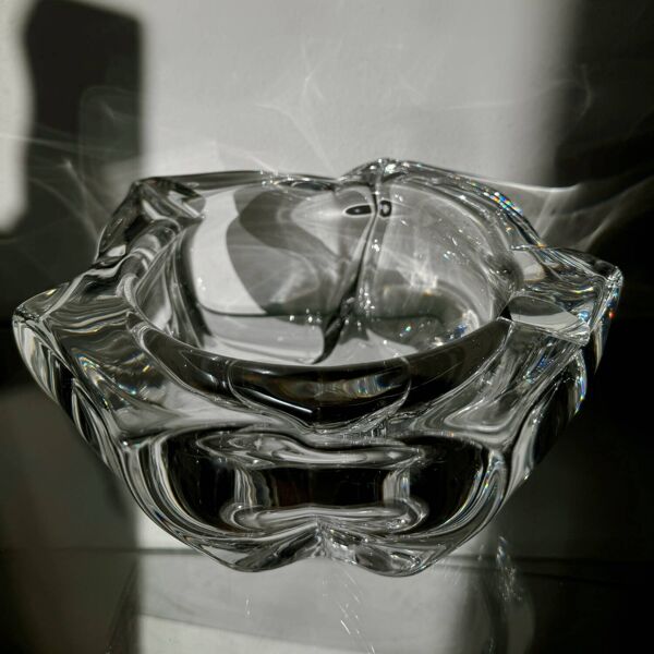 Grand cendrier cristal Daum ancien