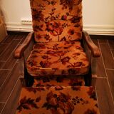 Armchair with footrest
