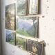Toile ancienne montagne