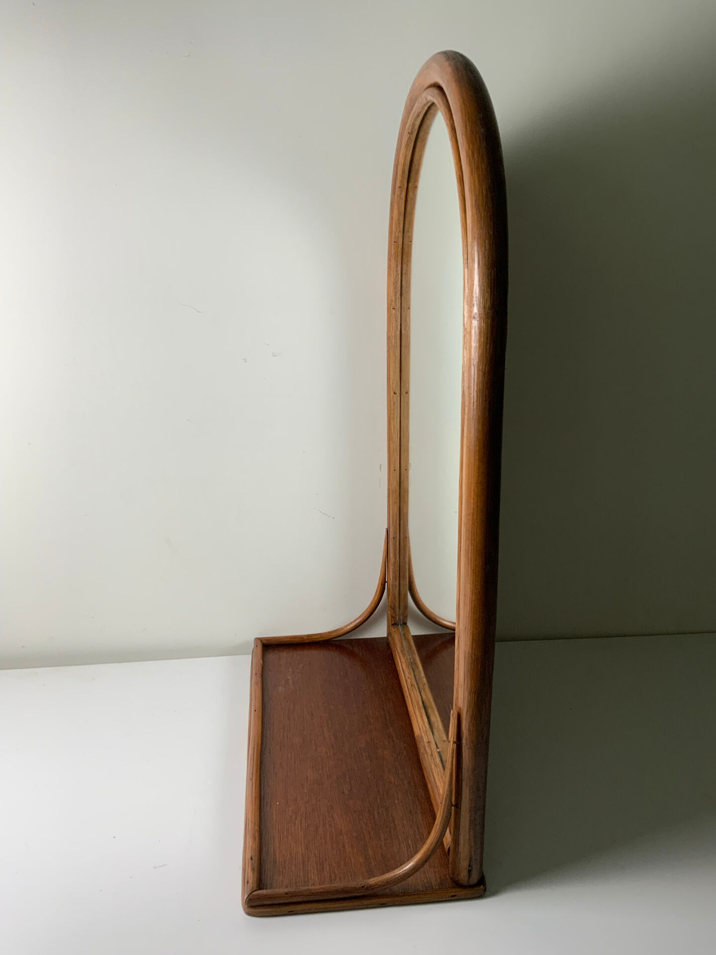 Miroir en rotin