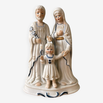 Statuette of the Holy Family in biscuit, early twentieth century