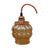Moulded glass hanging lamp