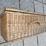 Old wicker trunk