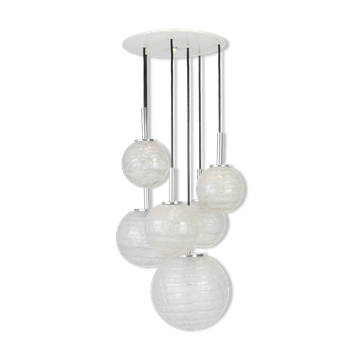 Lustre cascade design en verre de Murano par Doria, Allemagne, années 1970