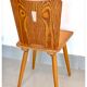 Vintage brutalist pine chairs