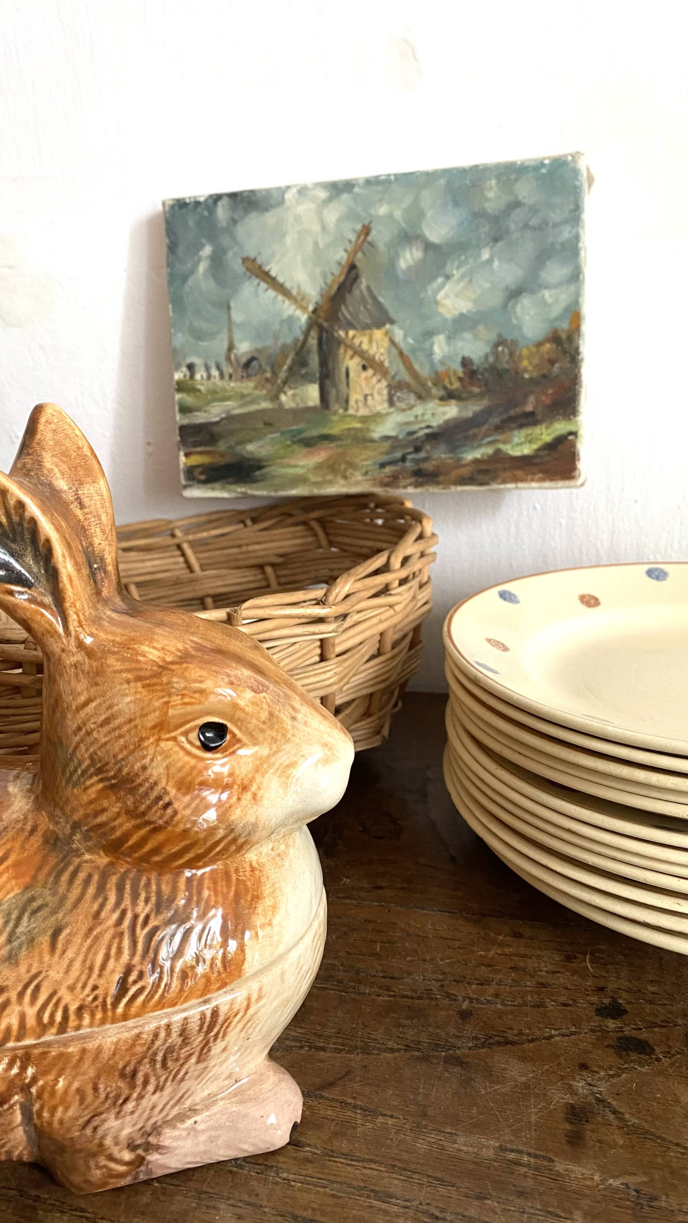 Ceramic rabbit, zoomorphic terrine