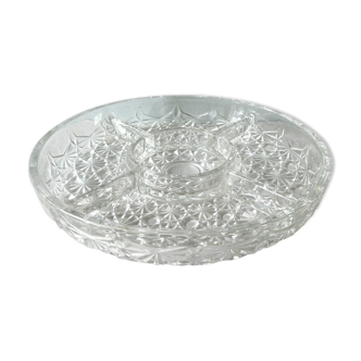 50-year-old carved glass serving plate