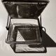 Art Deco Period Butter Dish, Silver Metal and Crystal - With Balance Wheel