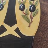 Ceramic cicada dish signed NEM