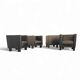 4 x Black Leather Poltrona Frau Moji Armchairs / sofa by Shigeru Uchida