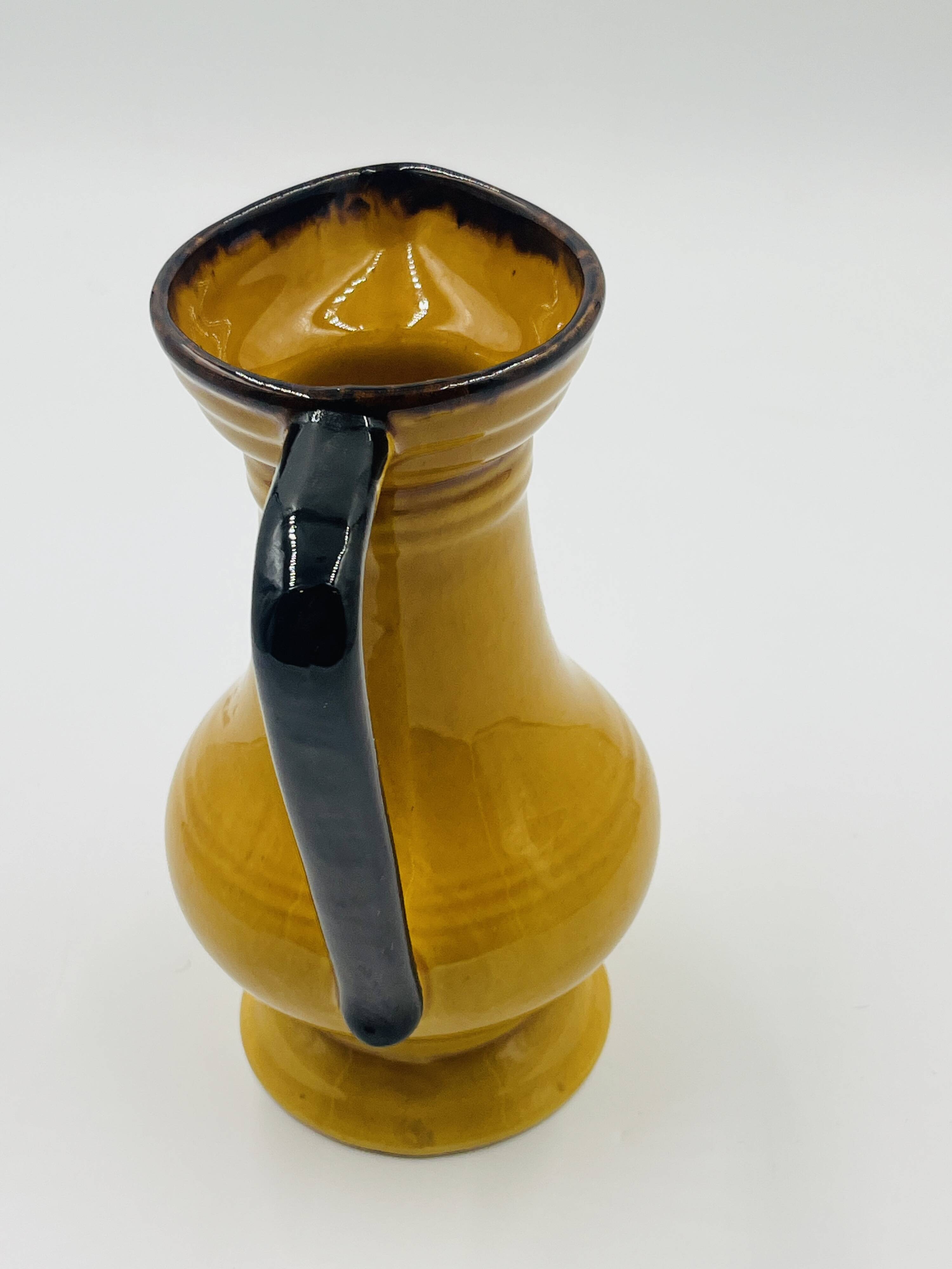 Duo de Vases Vintage Coulobres en Céramique Ocre