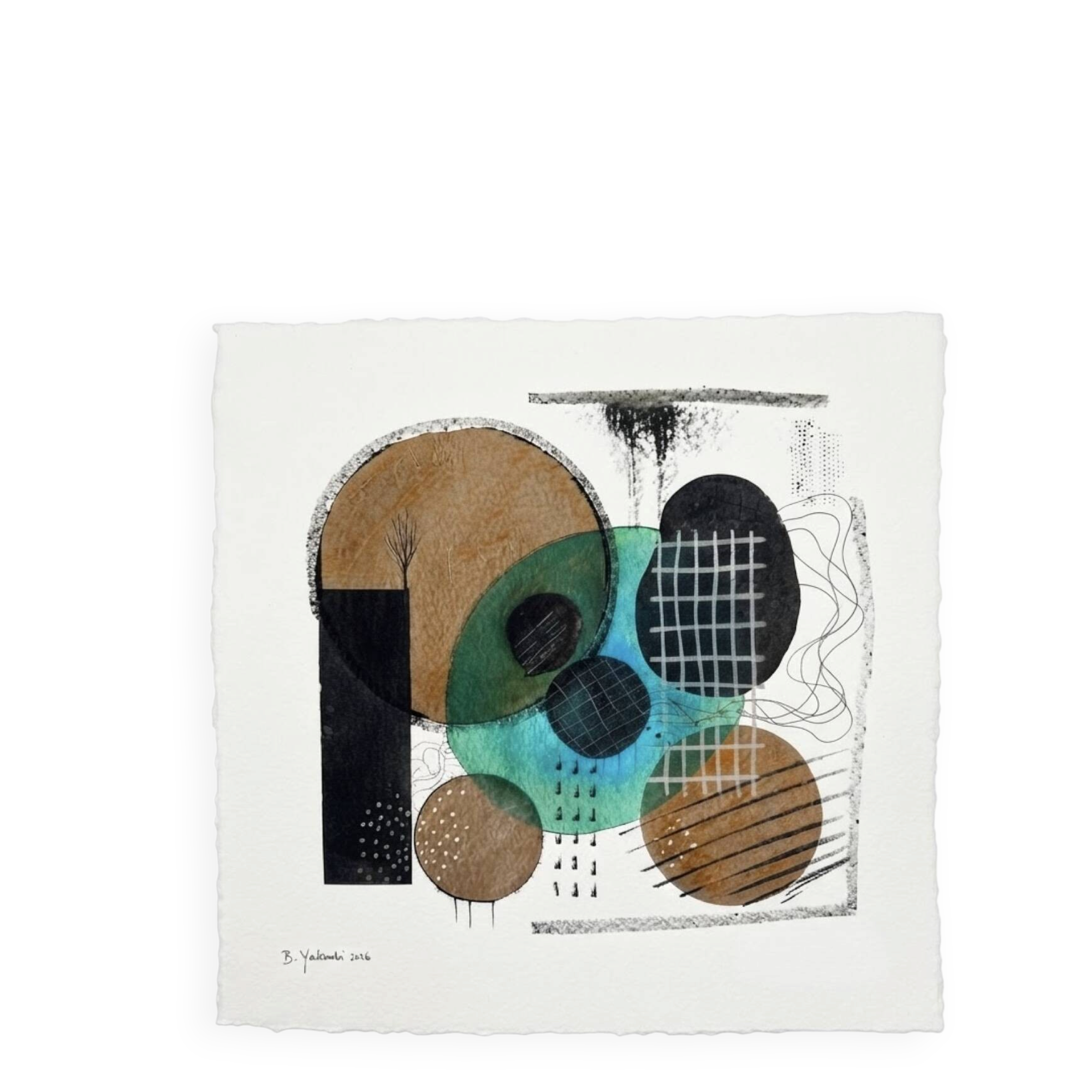 Œuvre originale "Résonance" – Technique mixte sur papier