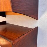 Vintage set floating nightstands rosewood