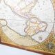 Frame and map "Orbis terrae compendiosa descriptio", Reproduction of an engraving Gérard Mercator
