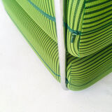 Chauffeuse-lit en métal chromé, années 1970