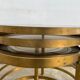 Three round brass tables 1970